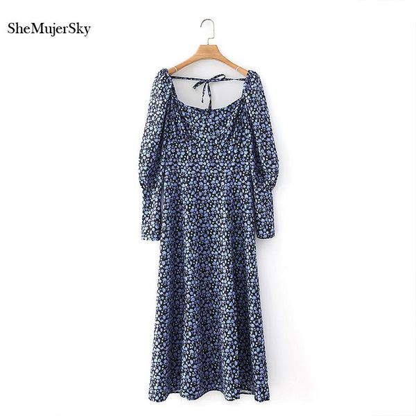 casual dresses shemujersky women blue floral print midi dress square collar long sleeve split 2021, Black;gray
casual dresses shemujersky women blue floral print midi dress square collar long sleeve split 2021, Black;gray