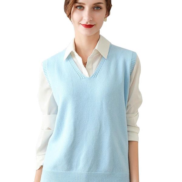 women's vests tailor sheep v-neck sweater vest sleeveless 2021 spring fall pure color pullover, Black;white
women's vests tailor sheep v-neck sweater vest sleeveless 2021 spring fall pure color pullover, Black;white