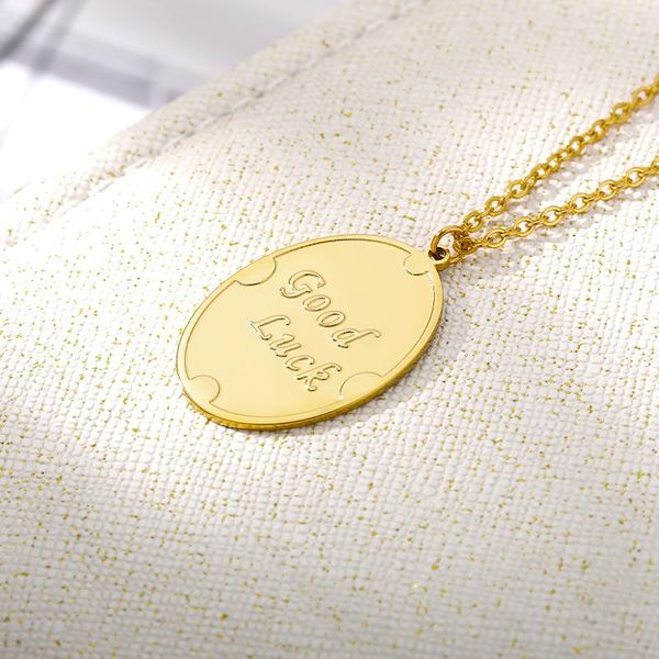 pendant necklaces oval letter good luck for women men gold silver color stainless steel neck chain male female necklace jewelry
pendant necklaces oval letter good luck for women men gold silver color stainless steel neck chain male female necklace jewelry