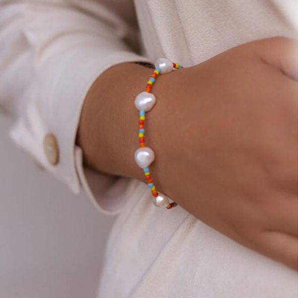 charm bracelets autumn and winter trendy natural freshwater pearl bracelet colorful glass beads design sense girlfriends gift, Golden;silver
charm bracelets autumn and winter trendy natural freshwater pearl bracelet colorful glass beads design sense girlfriends gift, Golden;silver