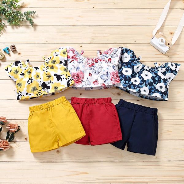 6m-3y kids girl floral shirt shorts suit summer hawaii style cold shoulder side pockets pants holiday sea outfits clothing sets, White
6m-3y kids girl floral shirt shorts suit summer hawaii style cold shoulder side pockets pants holiday sea outfits clothing sets, White
