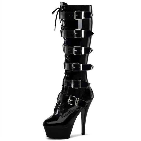 boots 15cm high heel thick bottom water platform belt buckle fun pole dance performance, Black
boots 15cm high heel thick bottom water platform belt buckle fun pole dance performance, Black