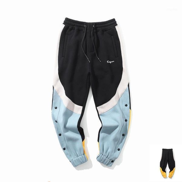 sweatpants patchwork men pants elastic waist drawstring side button casual soft comfortable hip hop streetwear sa-8 men's, Black
sweatpants patchwork men pants elastic waist drawstring side button casual soft comfortable hip hop streetwear sa-8 men's, Black