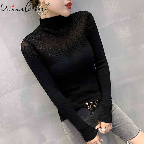 women's t-shirt autumn winter european clothes knit t-shirt patchwork transparent women ropa mujer bottoming shirt elast, White
women's t-shirt autumn winter european clothes knit t-shirt patchwork transparent women ropa mujer bottoming shirt elast, White