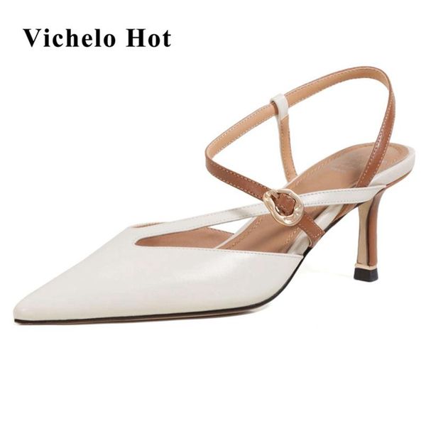 dress shoes vichelo plus size summer european style full grain leather pointed toe thin high heels buckle strap modern women pumps l75, Black
dress shoes vichelo plus size summer european style full grain leather pointed toe thin high heels buckle strap modern women pumps l75, Black