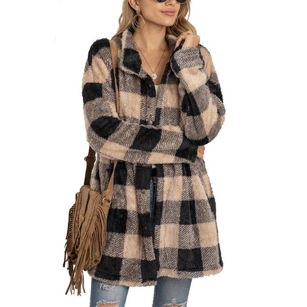 coats for women plaid chunky autumn winter warm check patchwork open front ladies long jacket cardigan women's jackets, Black;brown
coats for women plaid chunky autumn winter warm check patchwork open front ladies long jacket cardigan women's jackets, Black;brown