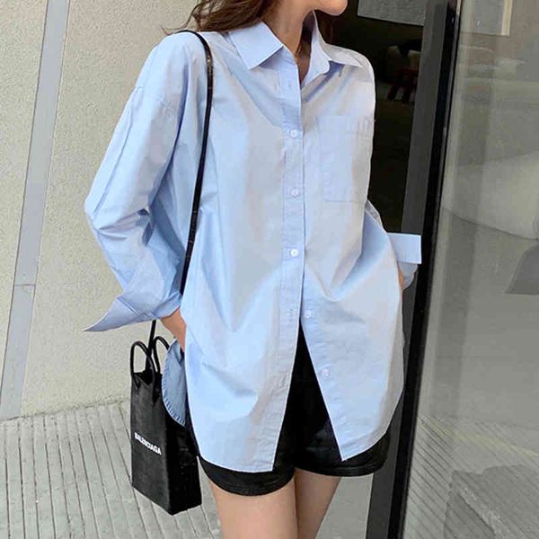 vintage blouses shirts basic cotton women's long sleeve pocket korean loose oversize ladies button women shirt 102c 210420, White
vintage blouses shirts basic cotton women's long sleeve pocket korean loose oversize ladies button women shirt 102c 210420, White