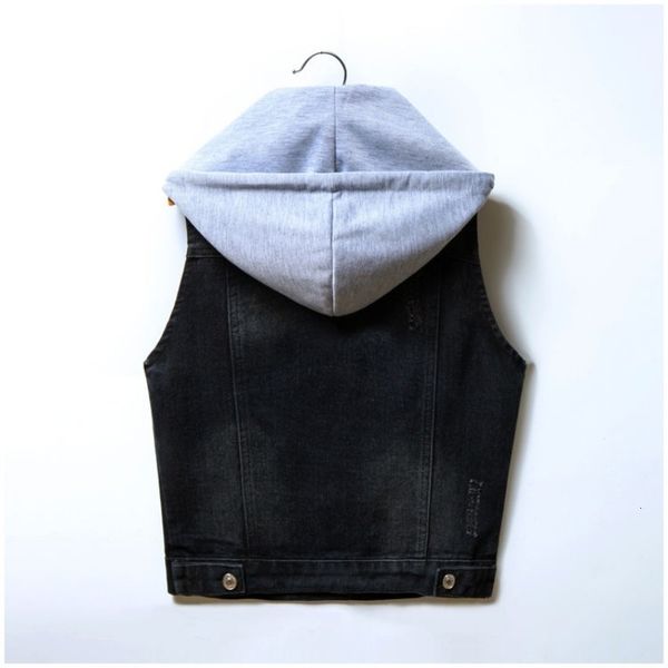 women's vests denim short women's waistcoat with a detachable hood sleeveless high street jacket unique breasted black fashion ves, Black;white
women's vests denim short women's waistcoat with a detachable hood sleeveless high street jacket unique breasted black fashion ves, Black;white