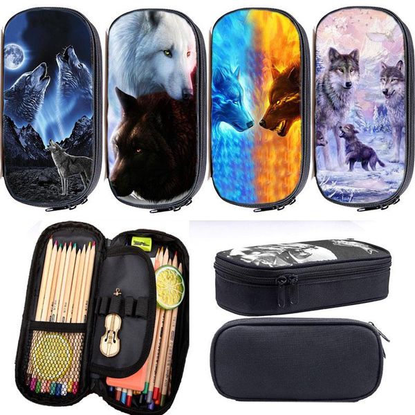 3d wolf printed pencil case students pen bag boys animal stationary bags children cartoon box kids cosmetic & cases
3d wolf printed pencil case students pen bag boys animal stationary bags children cartoon box kids cosmetic & cases