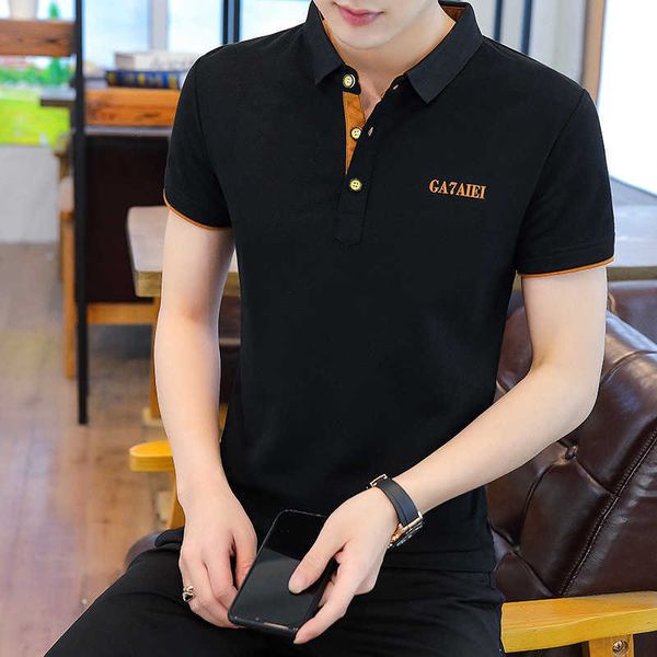 summer new men's short solid color t-shirt korean version lapel half sleeve cotton t slim polo shirt, White;black
summer new men's short solid color t-shirt korean version lapel half sleeve cotton t slim polo shirt, White;black