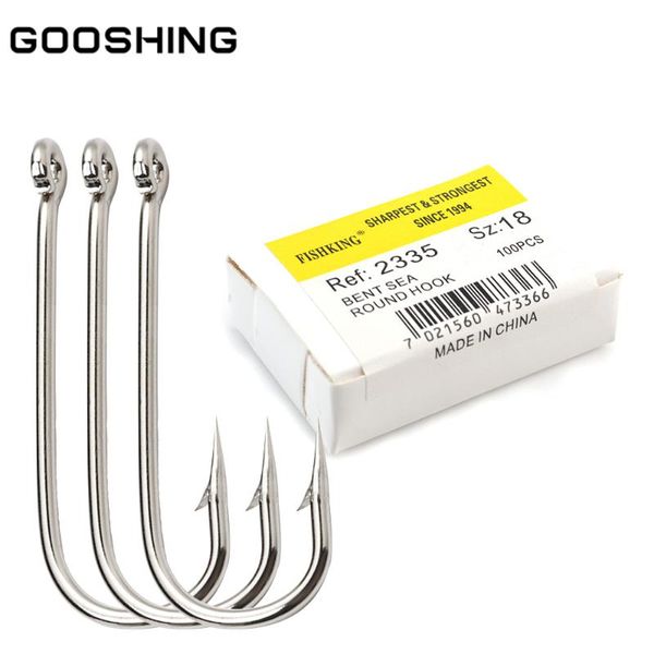 fishing hooks gooshing fish 100pcs high carbon steel nickel round bent sea hook 10#-20# japan sharp barbed jig with ring
fishing hooks gooshing fish 100pcs high carbon steel nickel round bent sea hook 10#-20# japan sharp barbed jig with ring