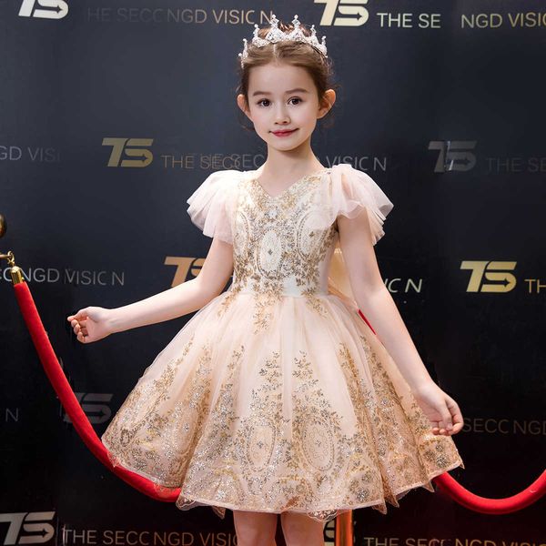 kids formal champagne gold dress for girls sequins embroidery luxury flutter sleeve lolita birthday party xmas 210529, Red;yellow
kids formal champagne gold dress for girls sequins embroidery luxury flutter sleeve lolita birthday party xmas 210529, Red;yellow