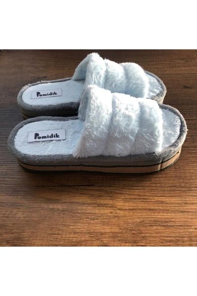 women's white high base home slipper slippers, Black