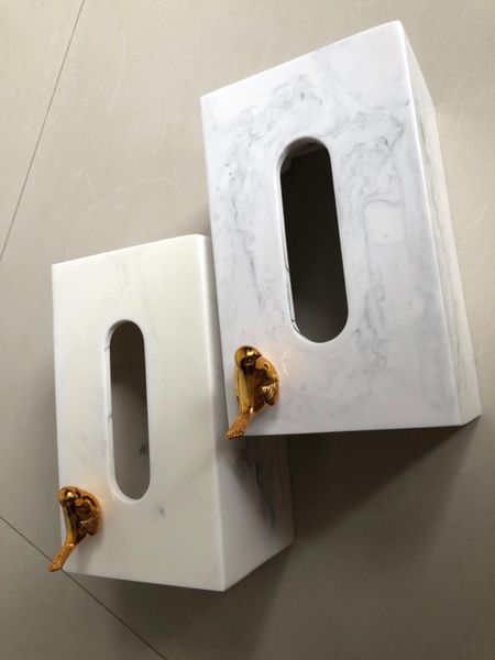 tissue boxes & napkins fashion resin paper box towel facial case-tissue holder-golden bird ornaments-bath