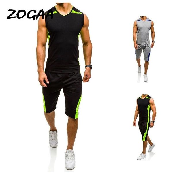 men's tracksuits zogaa 2021 brand fitness suits summer 2pc short set mens stand collar tracksuit sleeve-less t shirt shorts casual fash, Gray
men's tracksuits zogaa 2021 brand fitness suits summer 2pc short set mens stand collar tracksuit sleeve-less t shirt shorts casual fash, Gray
