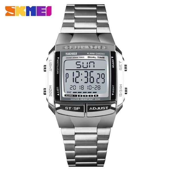 skmei military sports watches electronic mens brand luxury male clock waterproof led digital watch relogio masculino 210609, Slivery;brown
skmei military sports watches electronic mens brand luxury male clock waterproof led digital watch relogio masculino 210609, Slivery;brown
