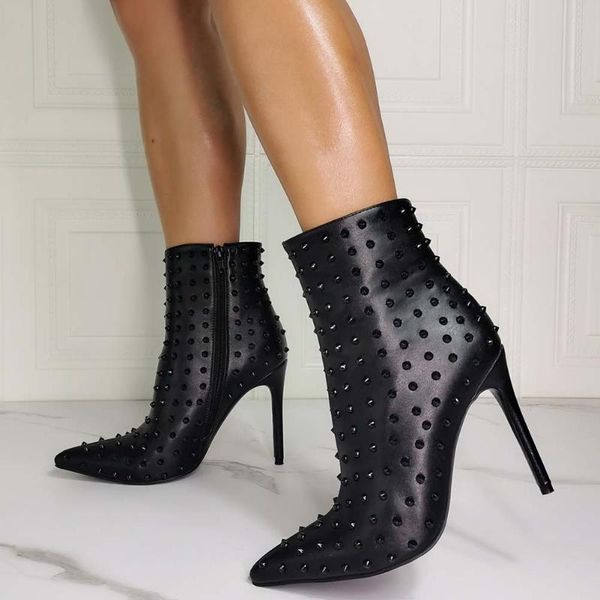 boots big size 36-43 brand ladies thin high heels ankle fashion pointed toe rivet women party shoes woman, Black
boots big size 36-43 brand ladies thin high heels ankle fashion pointed toe rivet women party shoes woman, Black