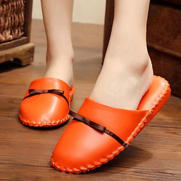 slippers leather women indoor shoes soft non slip fashion bow tie slides sewing summer basic red ladies, Black
slippers leather women indoor shoes soft non slip fashion bow tie slides sewing summer basic red ladies, Black