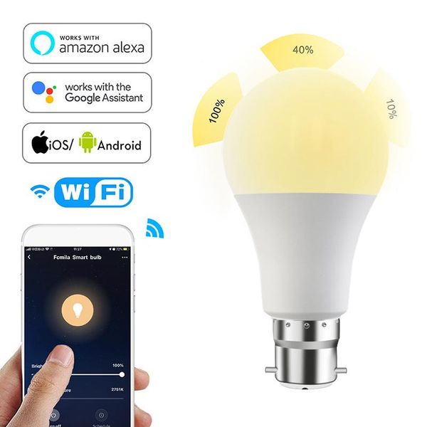 bulbs led bulb wifi voice control smart light rgb energy saving dimming lamp multicolor 15w b22/e27 220v 110v for alexa google home
bulbs led bulb wifi voice control smart light rgb energy saving dimming lamp multicolor 15w b22/e27 220v 110v for alexa google home