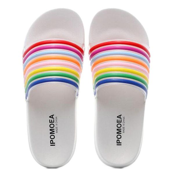 slippers women candy color summer ladies beach sandals outdoor stripe slideshow bathroom rainbow home size 35-40, Black
slippers women candy color summer ladies beach sandals outdoor stripe slideshow bathroom rainbow home size 35-40, Black