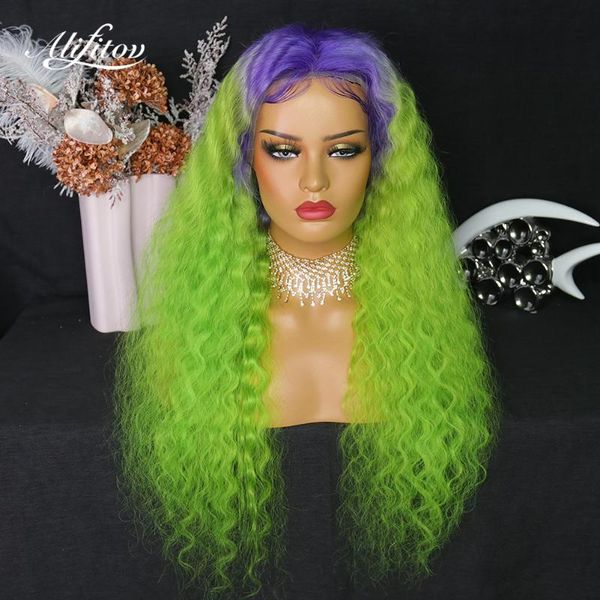 purple green ombre lace front wig deep wave frontal curly colored human hair wigs for women pre plucked remy, Black;brown
purple green ombre lace front wig deep wave frontal curly colored human hair wigs for women pre plucked remy, Black;brown
