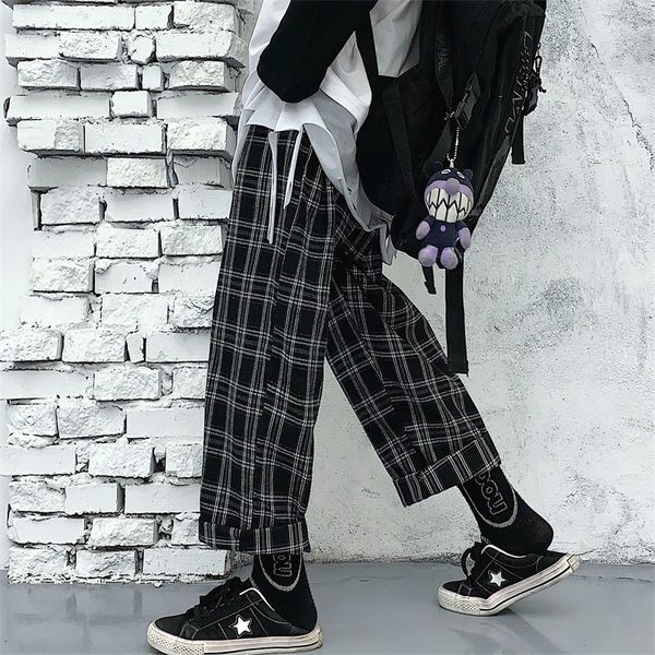 Men Casual Pants White Black Plaid Straight Loose Autumn Elastic Waist Mens Fashion Chic All-match BF Harajuku Ulzzang Couples, Black-white plaid
Men Casual Pants White Black Plaid Straight Loose Autumn Elastic Waist Mens Fashion Chic All-match BF Harajuku Ulzzang Couples, Black-white plaid
