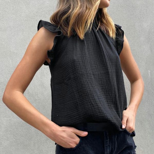 women's tanks & camis women shirt o-neck ruffles casual short sleeve vest t-shirt fashion solid summer sleeveless ladies loose tee tan, White
women's tanks & camis women shirt o-neck ruffles casual short sleeve vest t-shirt fashion solid summer sleeveless ladies loose tee tan, White