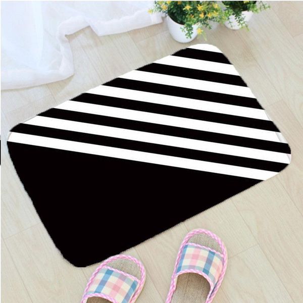 black and white geometric bath mat flannel strip printing home decoration door bathroom non-slip badmat tapis de bain mats 
black and white geometric bath mat flannel strip printing home decoration door bathroom non-slip badmat tapis de bain mats