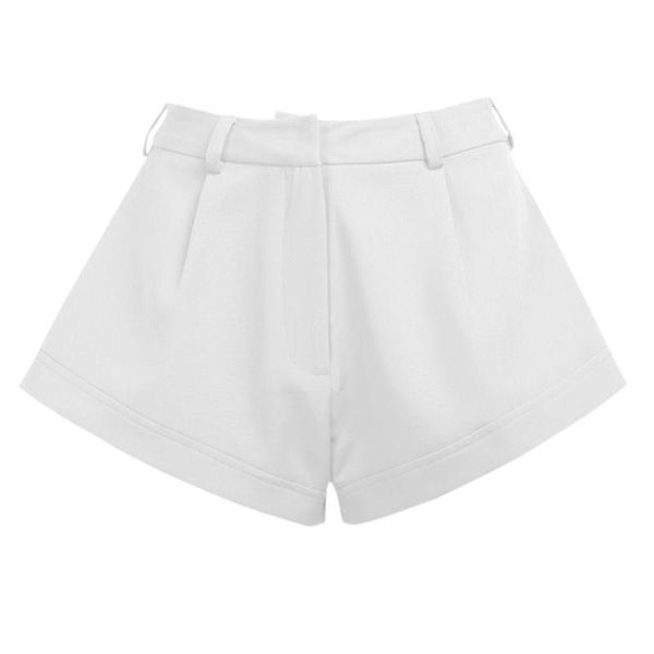 women's shorts women summer high waist wide leg casual office lady solid color loose short zipper button elegant streetwear, White;black
women's shorts women summer high waist wide leg casual office lady solid color loose short zipper button elegant streetwear, White;black