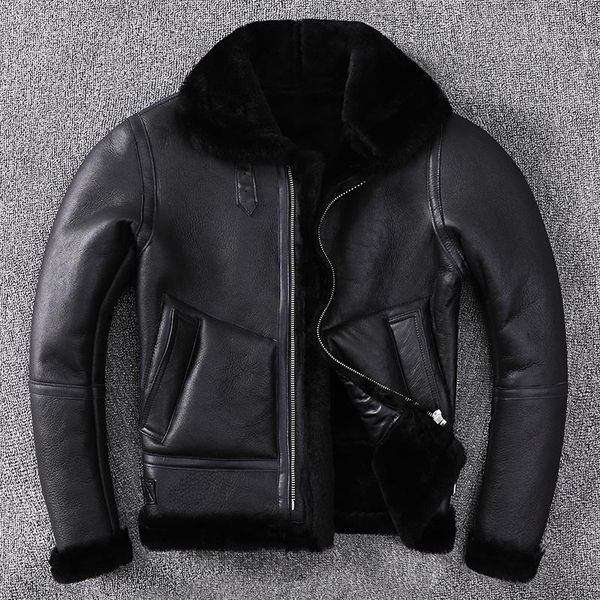 men's leather & faux 2021 black winter military style b3 genuine shearling coat plus size 5xl real thick sheepskin natural warm jacket
men's leather & faux 2021 black winter military style b3 genuine shearling coat plus size 5xl real thick sheepskin natural warm jacket