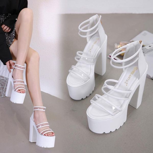 summer korean fashion wild 16 cm waterproof platform super thick high heels sandals women's shoes, Black
summer korean fashion wild 16 cm waterproof platform super thick high heels sandals women's shoes, Black