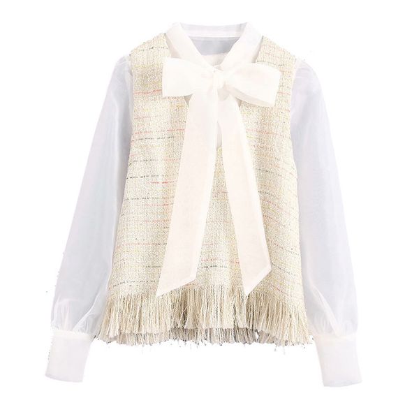 spring women patchwork bow long see-thtough sleeves neck shirt chic lady fashion casual clothes 210517, White
spring women patchwork bow long see-thtough sleeves neck shirt chic lady fashion casual clothes 210517, White