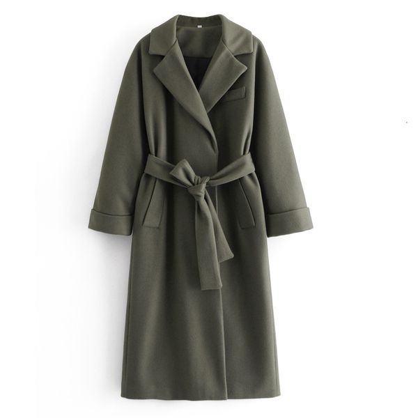 women's wool & blends autumn woman woolen coats turn down collar long sleeve midi solid color elegant fashion female coat with bel, Black
women's wool & blends autumn woman woolen coats turn down collar long sleeve midi solid color elegant fashion female coat with bel, Black