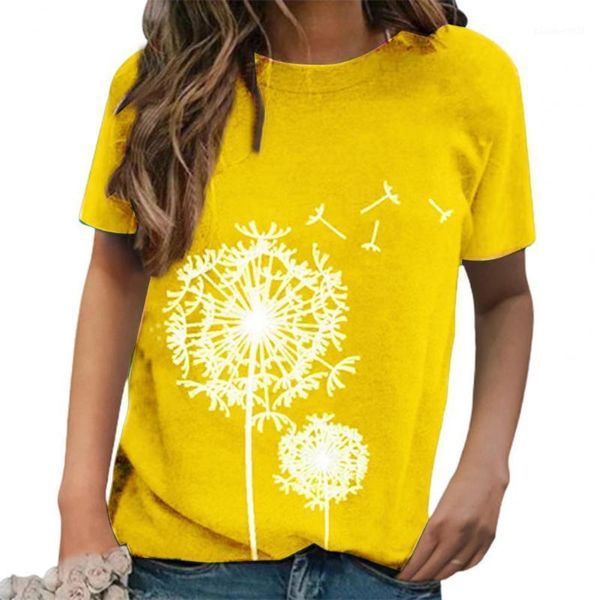 women's t-shirt women dandelion print short sleeve summer round neck loose t-shirts unique printing casual, White
women's t-shirt women dandelion print short sleeve summer round neck loose t-shirts unique printing casual, White