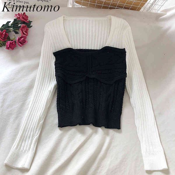 kimutomo women fashion knitted sweater korea chic ladies low o-neck panelled long sleeve knitwear casual 210521, White;black
kimutomo women fashion knitted sweater korea chic ladies low o-neck panelled long sleeve knitwear casual 210521, White;black