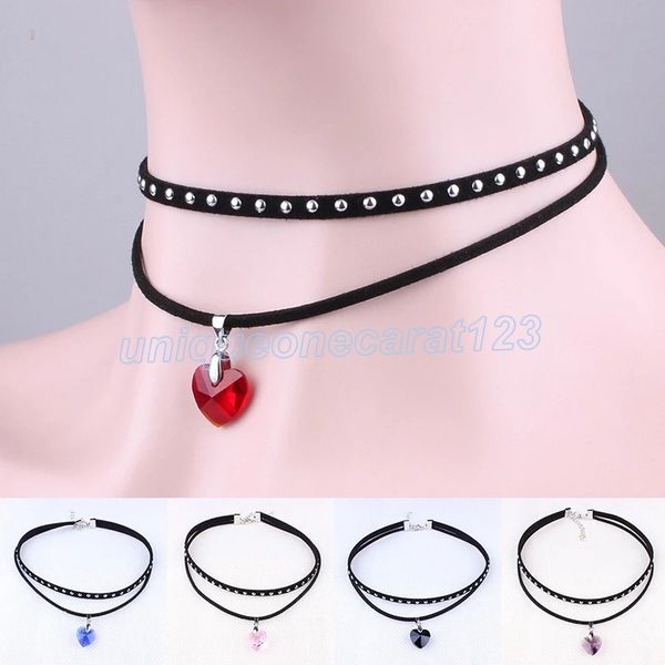 fashion double-layer flannel choker heart crystal pendant necklaces clavicle chain necklace simple heart velvet women jewelry, Golden;silver
fashion double-layer flannel choker heart crystal pendant necklaces clavicle chain necklace simple heart velvet women jewelry, Golden;silver