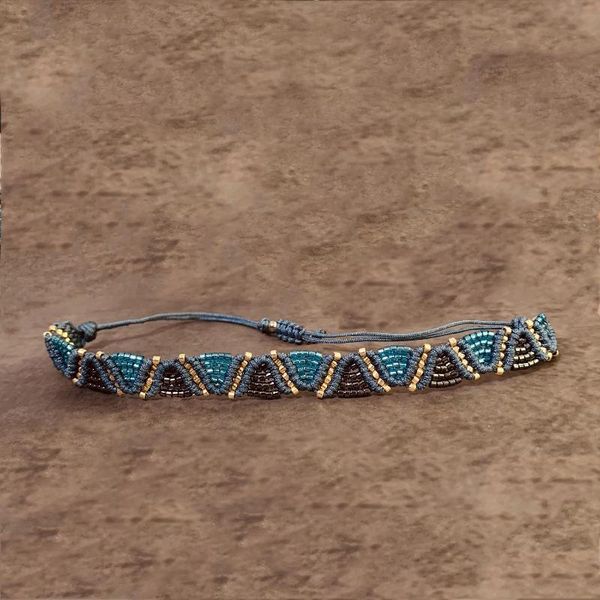 beaded, strands vikiko nordic hand-made no. 2 color blue carbon gold rice beads hand-knitted girls wide bracelet couple gift, Black
beaded, strands vikiko nordic hand-made no. 2 color blue carbon gold rice beads hand-knitted girls wide bracelet couple gift, Black