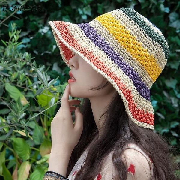 wide brim hats bucket women leisure beach summer striped holiday all-match korean style fashion version vintage sun-proof students caps, Blue;gray
wide brim hats bucket women leisure beach summer striped holiday all-match korean style fashion version vintage sun-proof students caps, Blue;gray