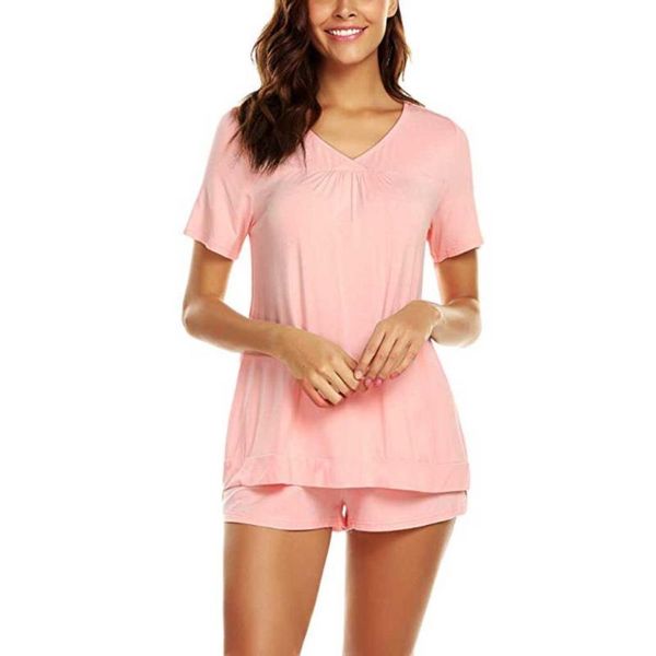 women's casual summer solid shorts short sleeve ruffled t-shirt sleepwear nightwear 2 piece set conjuntos de mujer female two pants, White
women's casual summer solid shorts short sleeve ruffled t-shirt sleepwear nightwear 2 piece set conjuntos de mujer female two pants, White