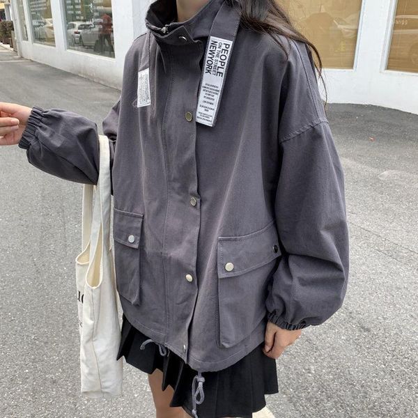 women's jackets hip-hop tooling jacket coat female korean solid vintage casual loose long-sleeved harajuku streetwear punk oversized ou, Black;brown
women's jackets hip-hop tooling jacket coat female korean solid vintage casual loose long-sleeved harajuku streetwear punk oversized ou, Black;brown