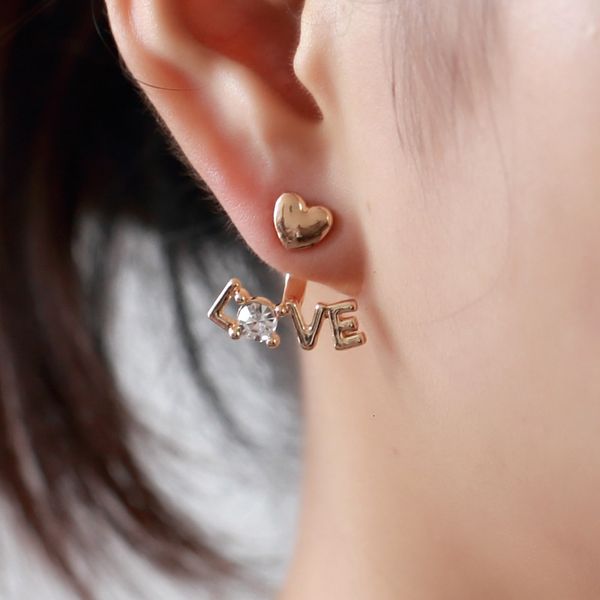 new front and back style earrings simple fashion trend jewelry personality design smooth love earrings, Golden
new front and back style earrings simple fashion trend jewelry personality design smooth love earrings, Golden