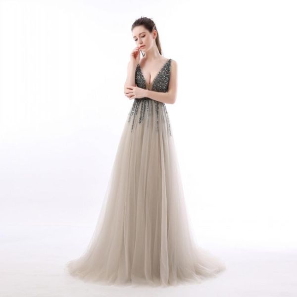 party dresses side split prom 2021 deep v-neck backless beads crystal gowns sweep train tulle evening dress 032, White;black
party dresses side split prom 2021 deep v-neck backless beads crystal gowns sweep train tulle evening dress 032, White;black