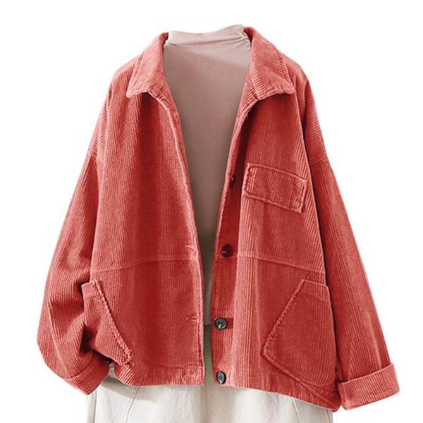 women's jackets 5xl women korean coat casual solid print cardigan corduroy lapel pocket long sleeve autumn coats and, Black;brown
women's jackets 5xl women korean coat casual solid print cardigan corduroy lapel pocket long sleeve autumn coats and, Black;brown