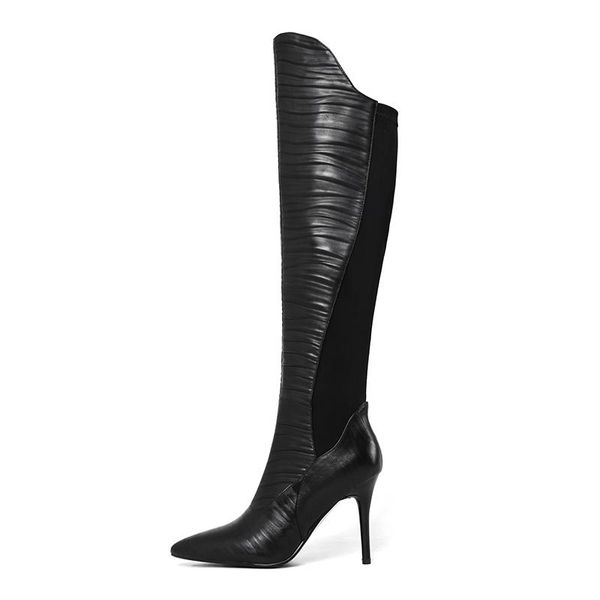 high women's thigh boots fashion leather female shoes autumn winter handmade ladies long pole dance stripper heels, Black
high women's thigh boots fashion leather female shoes autumn winter handmade ladies long pole dance stripper heels, Black