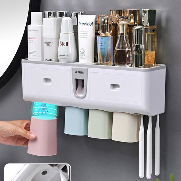 magnetic adsorption inverted toothbrush holder automatic toothpaste dispenser with cup bathroom accessories set bath accessory
magnetic adsorption inverted toothbrush holder automatic toothpaste dispenser with cup bathroom accessories set bath accessory