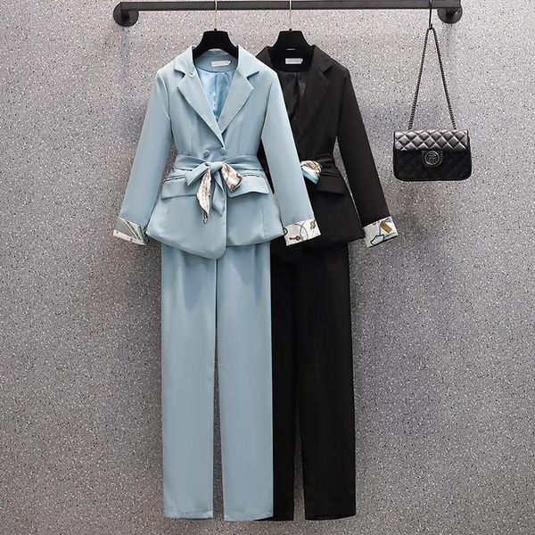 women's two piece pants elegant women blazer suit autumn office ladies pant suits v-neck belted high waist long streetwear set outfit c, White
women's two piece pants elegant women blazer suit autumn office ladies pant suits v-neck belted high waist long streetwear set outfit c, White