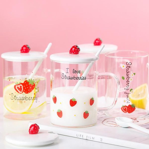 cute strawberry glass cup with spoon transparent cartoon creative student juice milk water home girl gift mm60blb wine glasses
cute strawberry glass cup with spoon transparent cartoon creative student juice milk water home girl gift mm60blb wine glasses