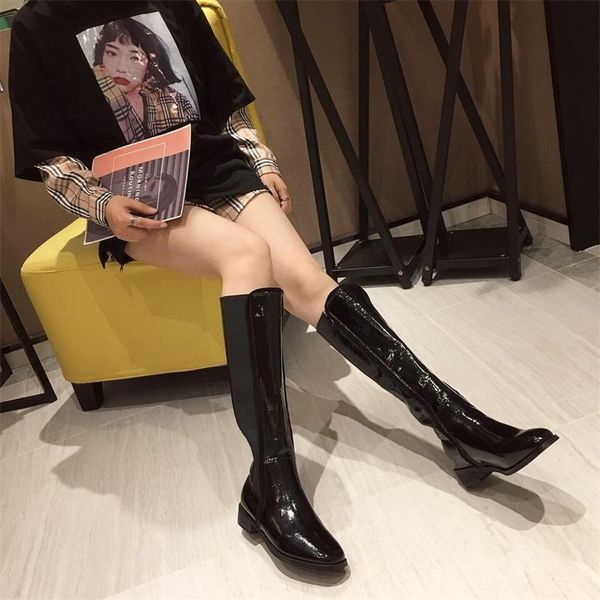 boots korean versatile thick heel side zipper high cylinder in autumn and winter of 2021, Black
boots korean versatile thick heel side zipper high cylinder in autumn and winter of 2021, Black
