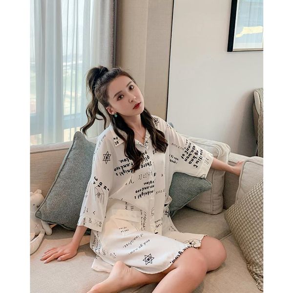 women's blouses & shirts chiffon blouse summer korean print mid-long female casual lapel buttons shirt half sleeve loose blusas women c, White
women's blouses & shirts chiffon blouse summer korean print mid-long female casual lapel buttons shirt half sleeve loose blusas women c, White