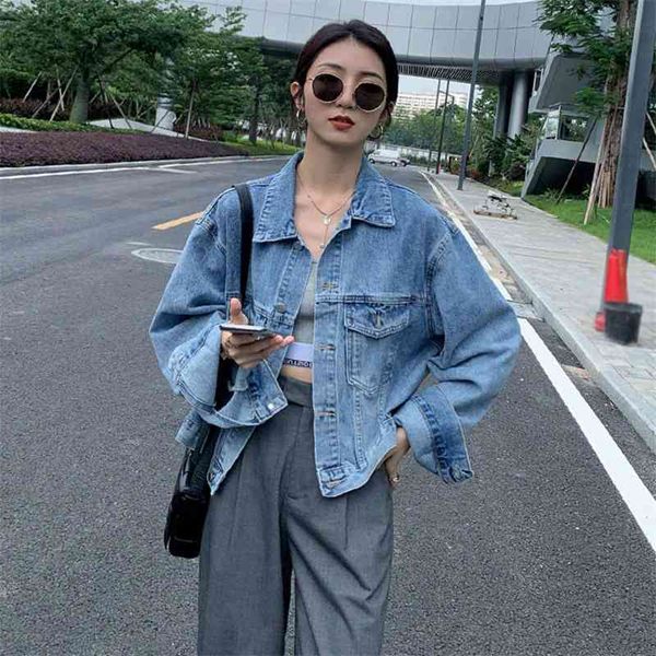 women's jackets coats small short denim 2021 spring korean loose and versatile bf jacket 5sgp, Black;brown
women's jackets coats small short denim 2021 spring korean loose and versatile bf jacket 5sgp, Black;brown